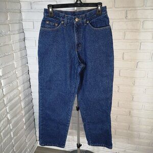 L.L. Bean Ladies Size 6P Flannel Lined Double L Relaxed Fit Medium Wash Jeans
